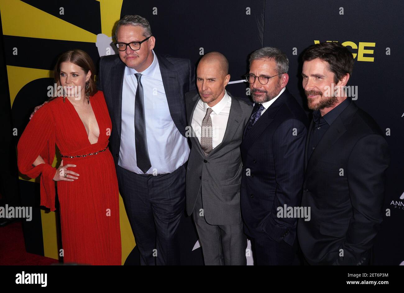 Sam Rockwell, Amy Adams, Adam McKay, Christian Bale and Steve Carell at  "Vice" World Premiere held at Samuel Goldwyn Theater on December 11, 2018  in Beverly Hills, CA, USA (Photo by JC