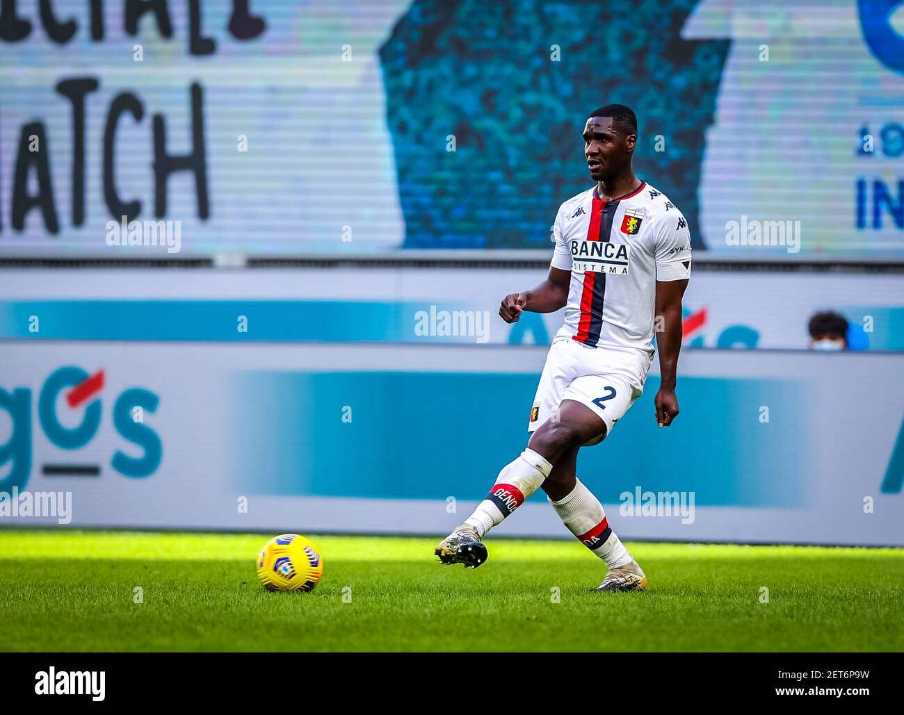 Cristian Zapata of Genoa CFC in action during the Italian championship Serie A football match between FC Internazionale and Genoa CFC on February 28, 2021 at Giuseppe Meazza stadium in Milan, Italy - Photo Fabrizio Carabelli / Fabrizio Carabelli Images / DPPI Stock Photo