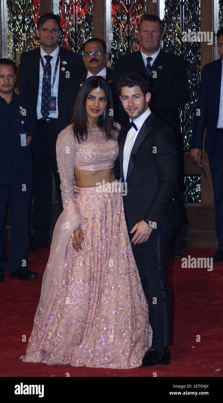 MUMBAI, INDIA DECEMBER 12 Actress Priyanka Chopra and husband Nick