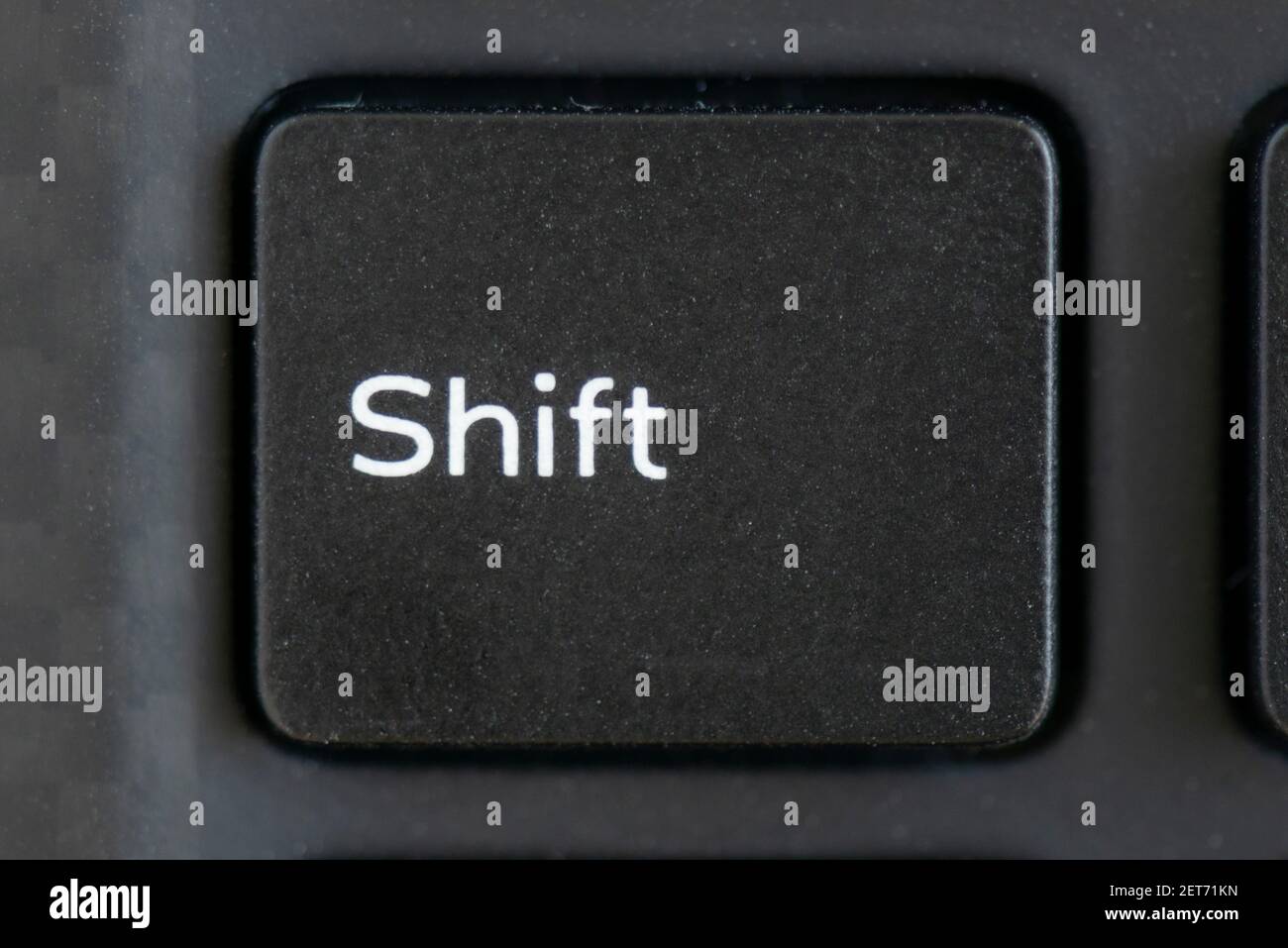 Shift key on a laptop keyboard Stock Photo Alamy