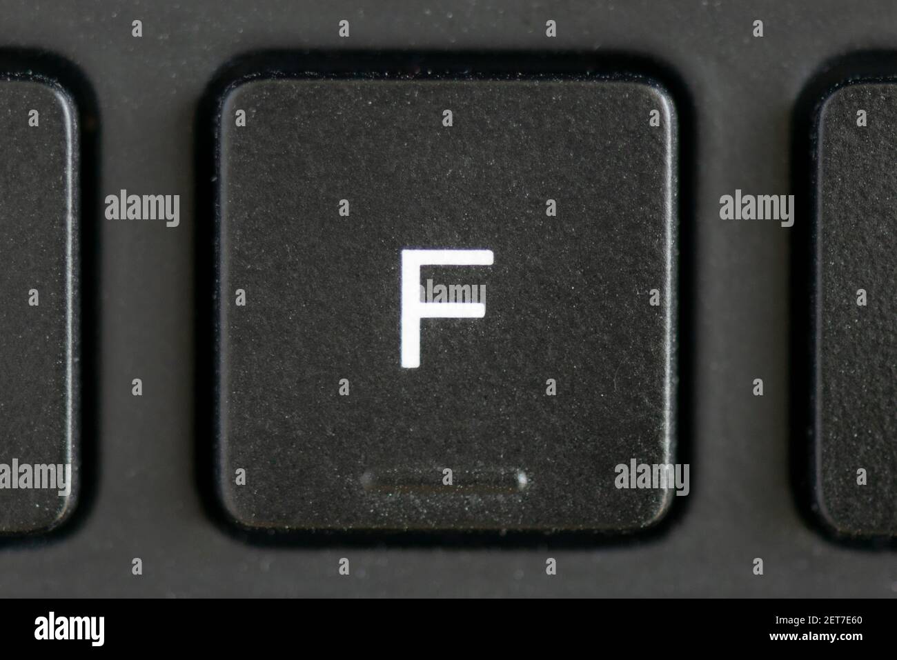 Letter F key on a laptop keyboard Stock Photo - Alamy