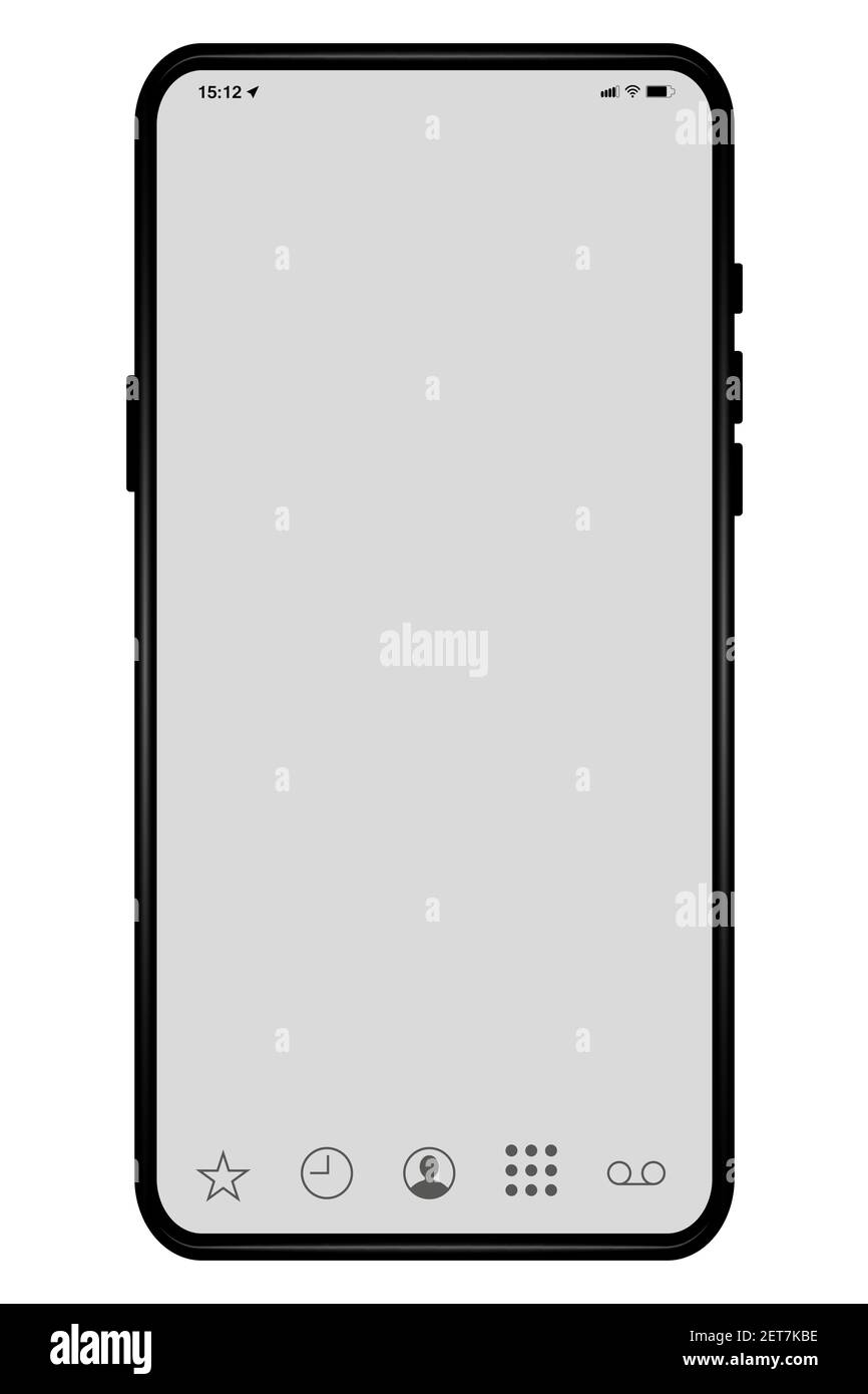 Realistic Phone Mockup Modern Phone Design With Blank Transparent Display Front Design Presentation And Infographic Templates Element For Communic Stock Vector Image Art Alamy
