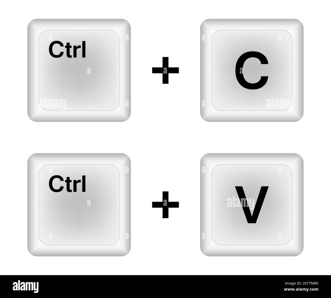 Ctrl C, Ctrl V keys on the keyboard, copy and paste the key combination.  Insert a keyboard shortcut for Windows devices. Computer keyboard icons.  Vect Stock Vector Image & Art - Alamy