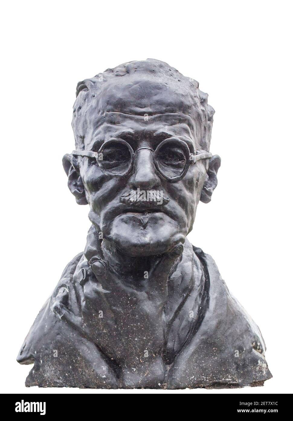James Joyce bust. Sculpted by Marjorie Fitzgibbon. St Stephen Green, Dublin, Ireland Stock Photo