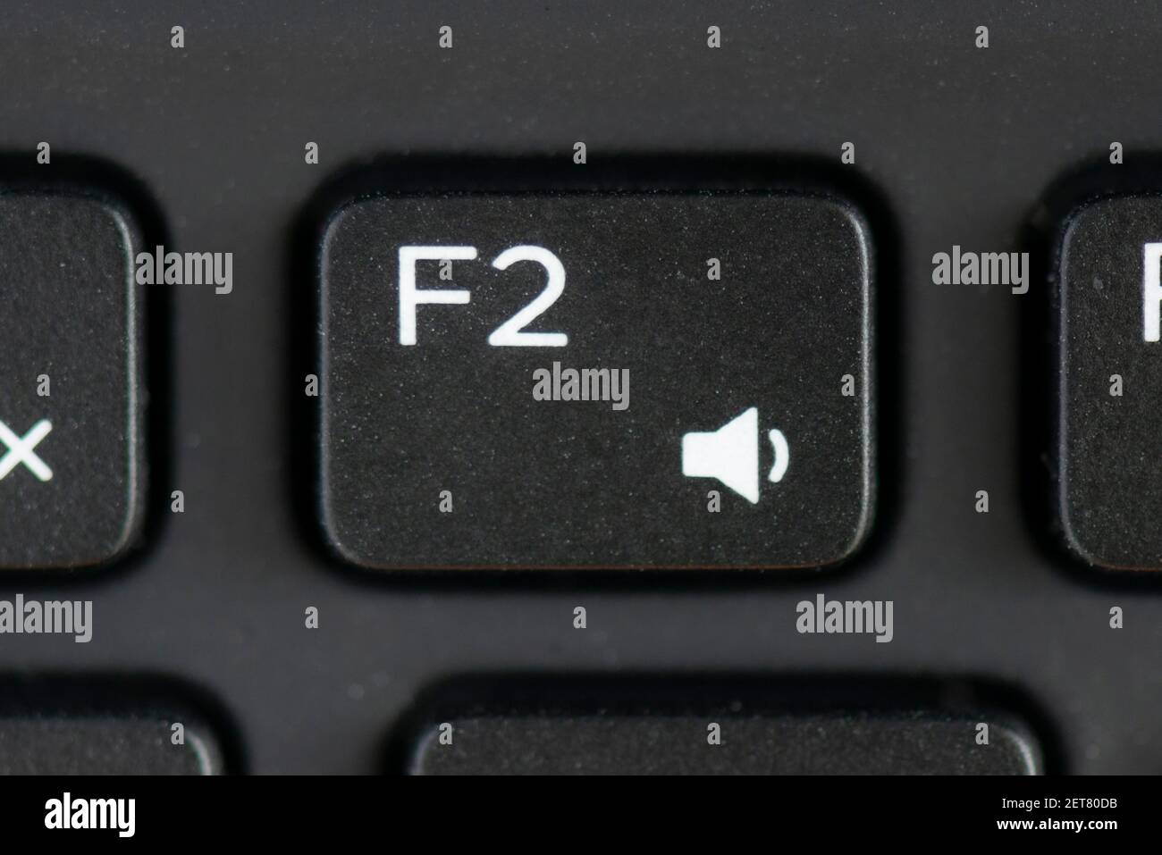 F2 key on a laptop Stock Photo