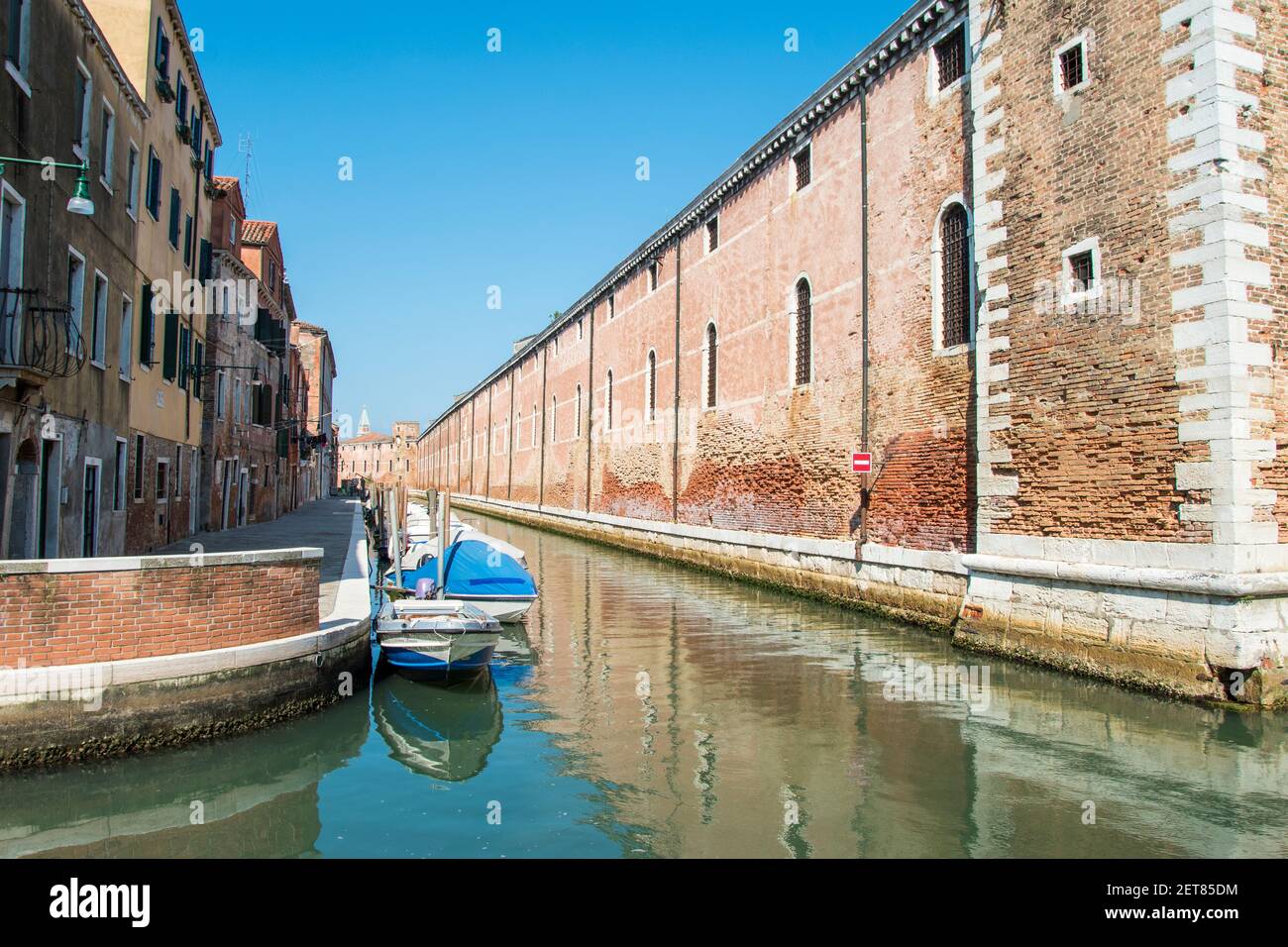 The Venice Arsenal, ancient shipyard, in the city of Venice, Italy, Europe Stock Photo