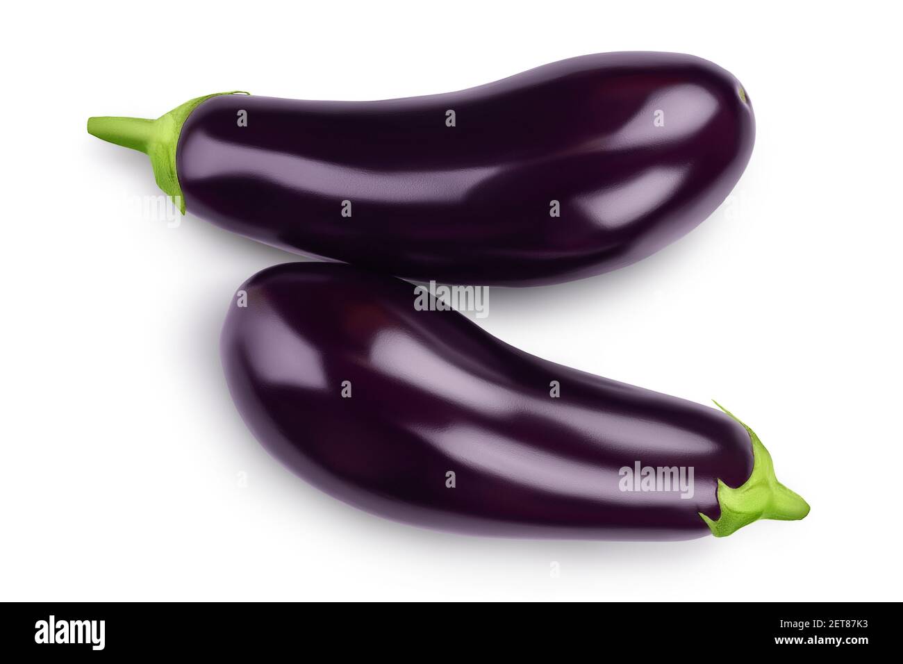 Eggplant or aubergine isolated on white background with clipping path