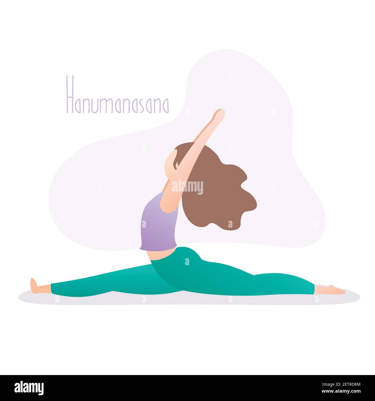 Twisted monkey pose yoga workout silhouette Vector Image