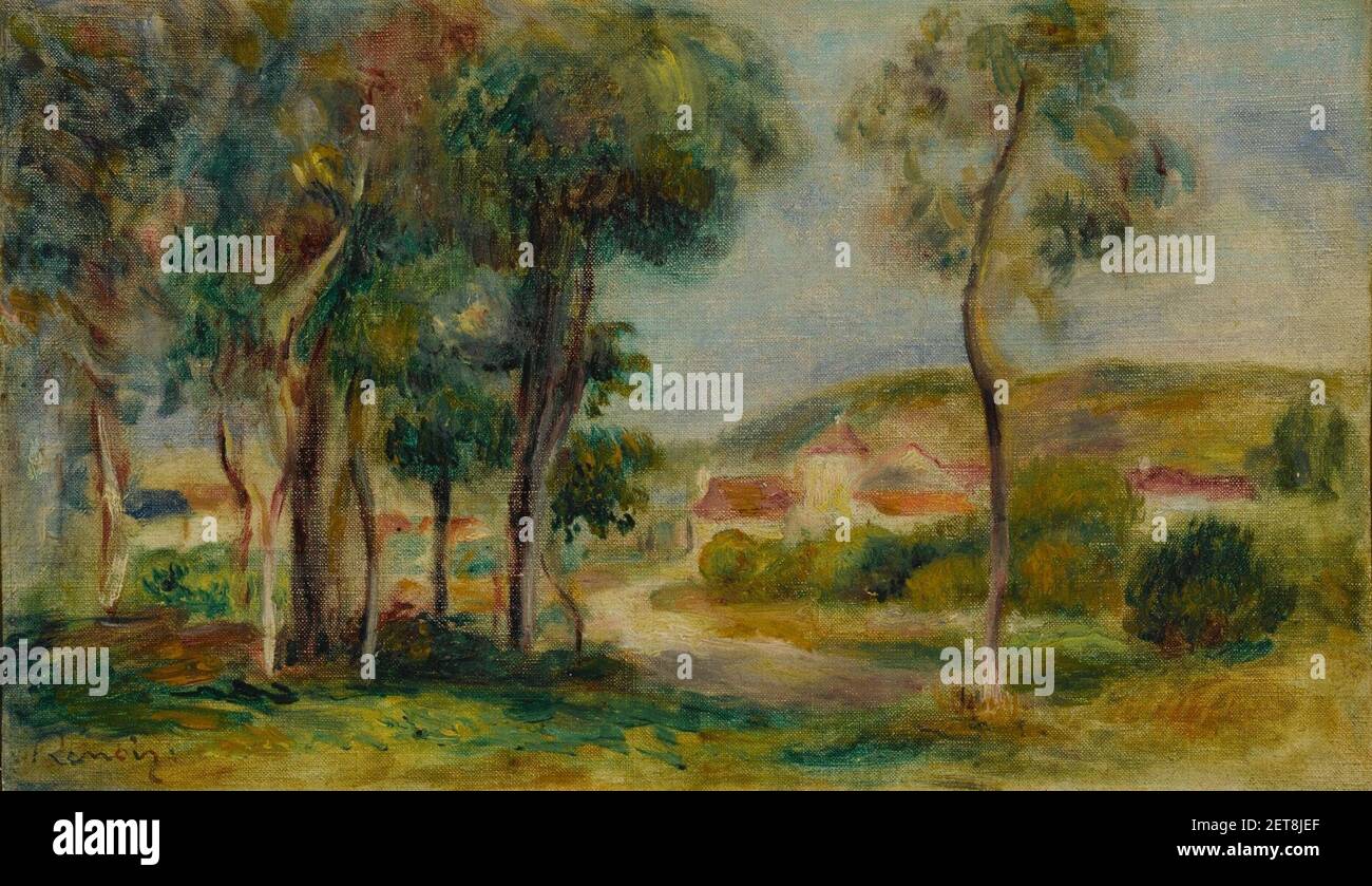 Tableau Toile L'Église à Essoyes – Reproduction Renoir – Impression Neuve