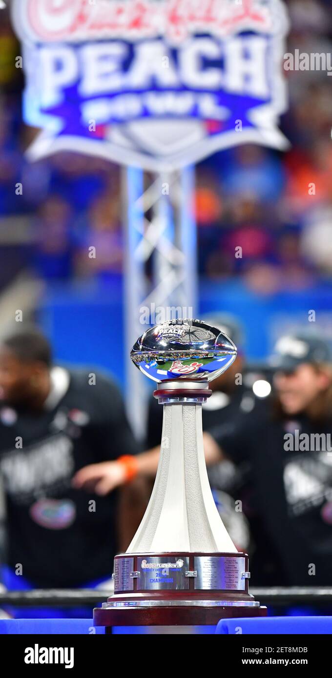 December 29, 2018 Peach Bowl Trophy from the ChickFilA Peach Bowl