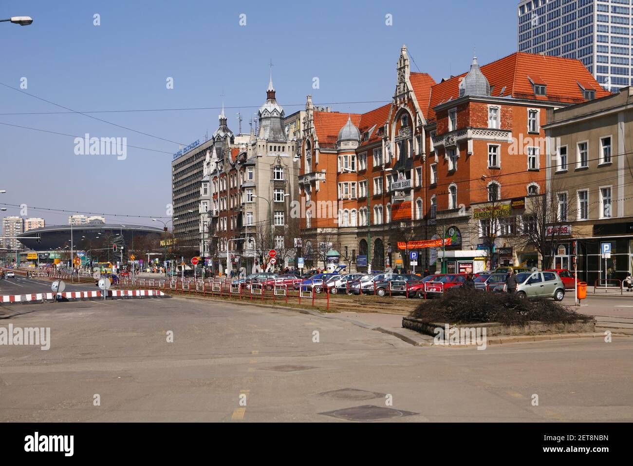 Poland, Katowice, center of the town, silesia voivodeship. Stock Photo