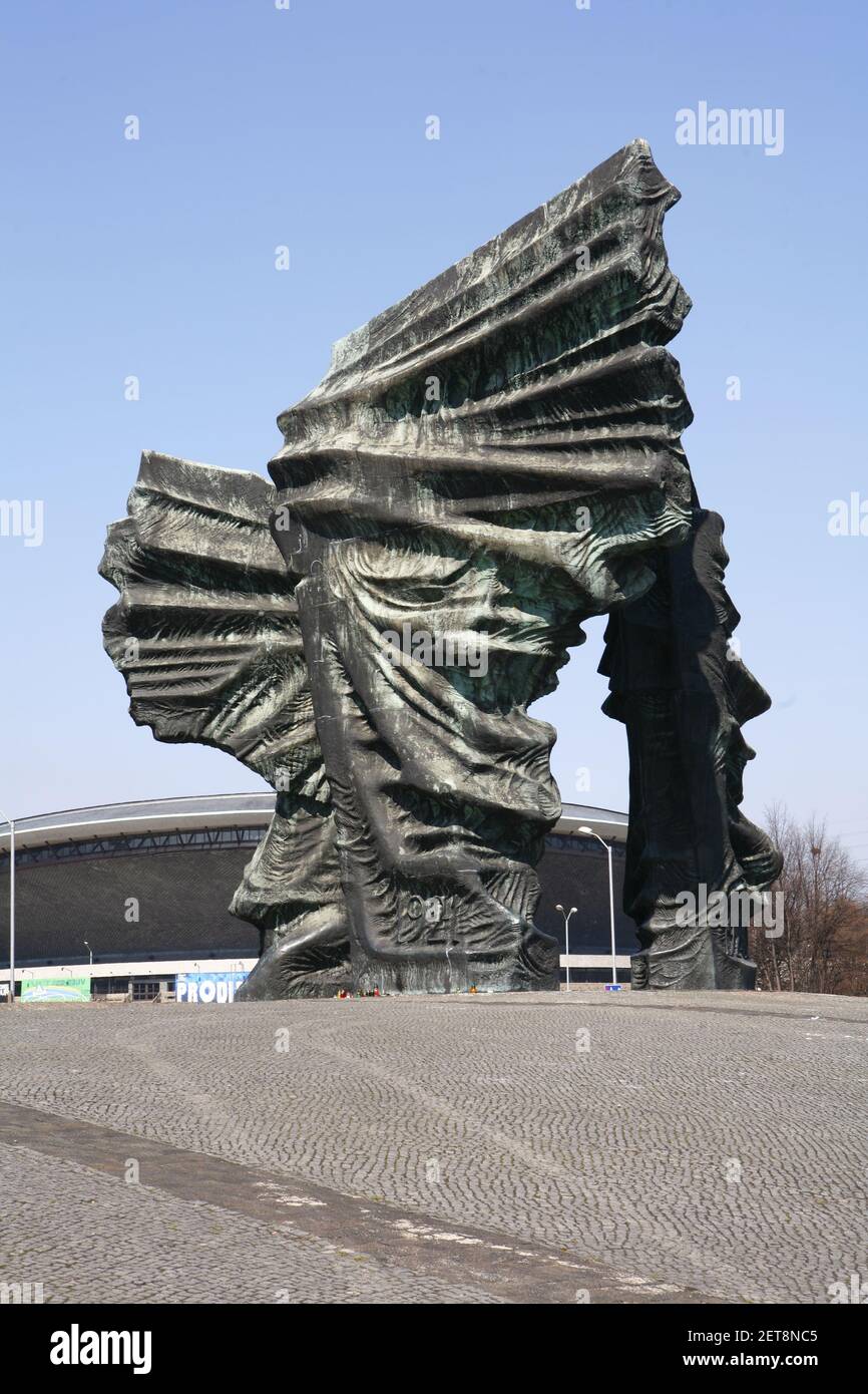 Poland, Katowice, Monument to Silesian Insurgents, Silesia voivodeship. Stock Photo