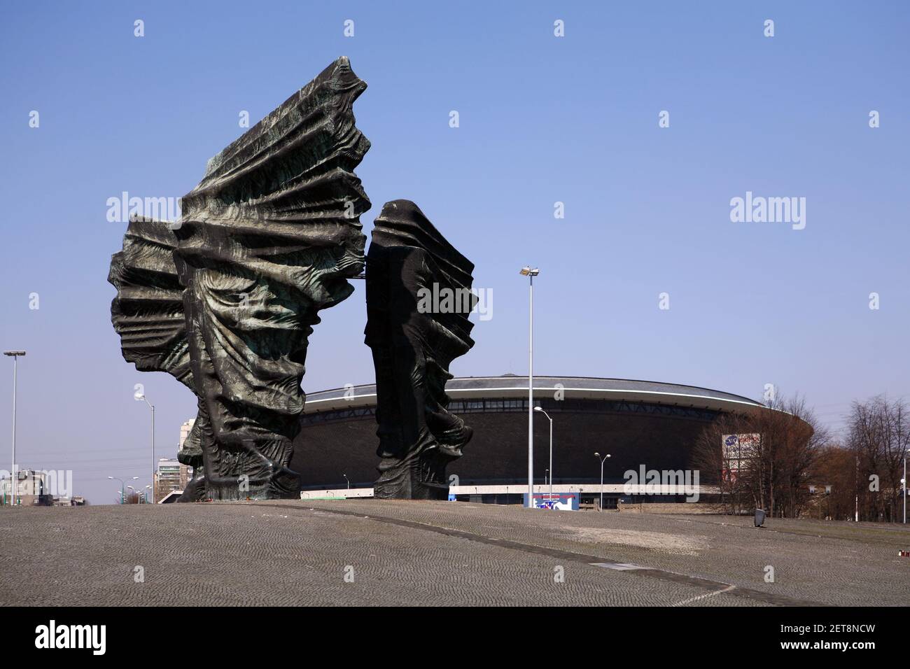 Poland, Katowice, Monument to Silesian Insurgents, Silesia voivodeship. Stock Photo