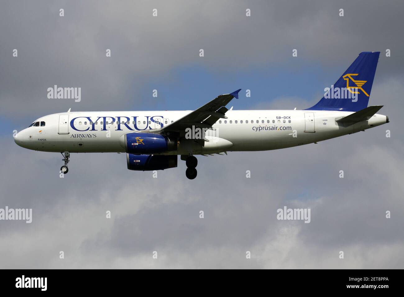 Cyprus Airways Airbus A320200 with registration 5BDCK on final for Amsterdam Airport Schiphol
