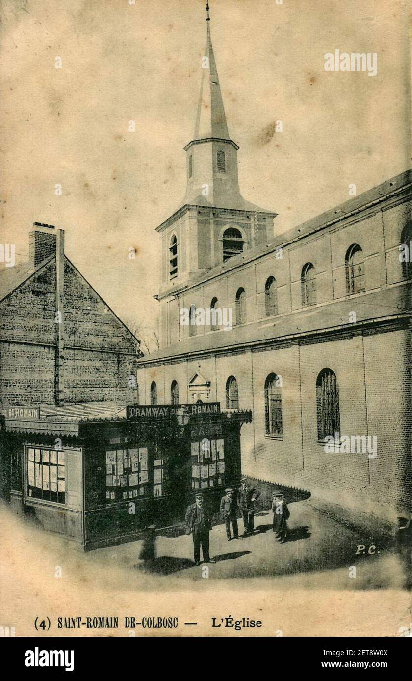 PC 4 SAINTROMAINDECOLBOSC L'Eglise Stock Photo Alamy