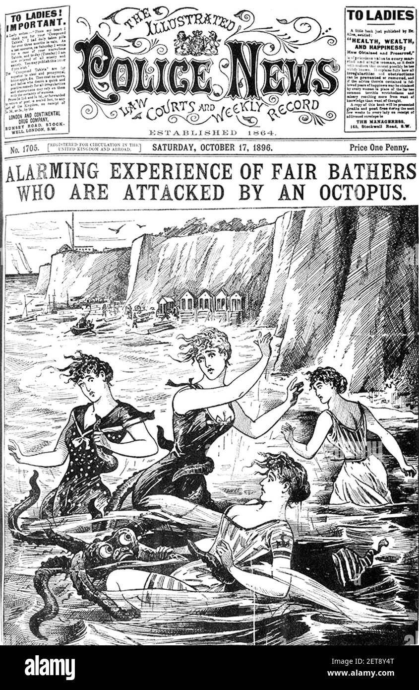 ILLUSTRATED POLICE NEWS American magazine 17 October 1896 Stock Photo