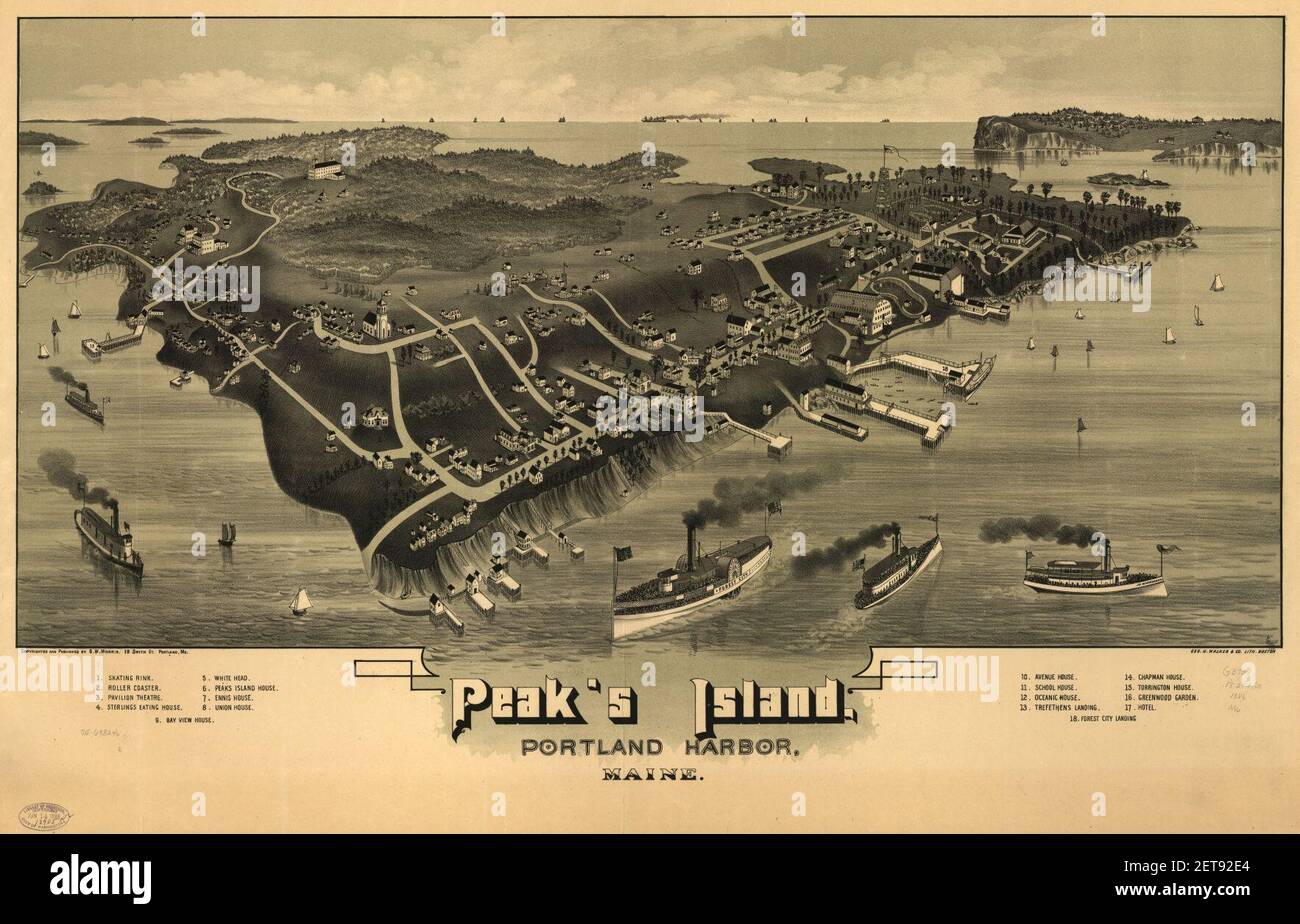 Peak's Island, Portland harbor, Maine Stock Photo Alamy