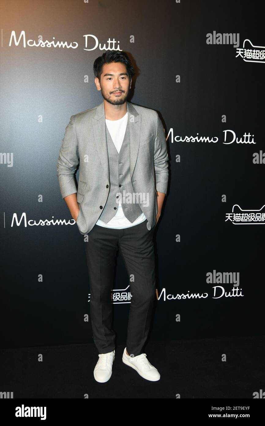 File--Godfrey Gao attends Massimo Dutti 2018 Autumn/Winter series in  Shanghai, 18 July 2018. Godfrey Gao, Taiwanese-Canadian model and actor,  and first Asian model to be signed on by luxury brand Louis Vuitton,