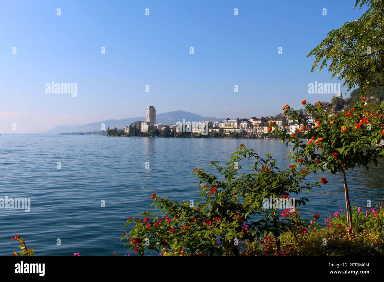 Montreux, Geneva lake Stock Photo