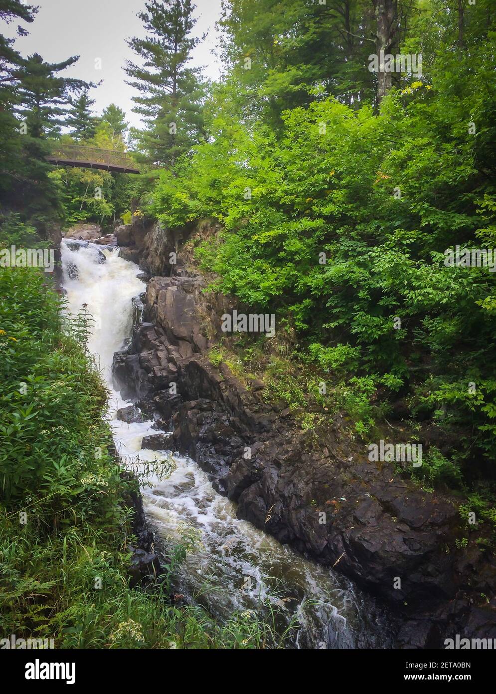 Waterfall in the Brockville area  in the Thousand Islands region, Ontario, Canada Stock Photo