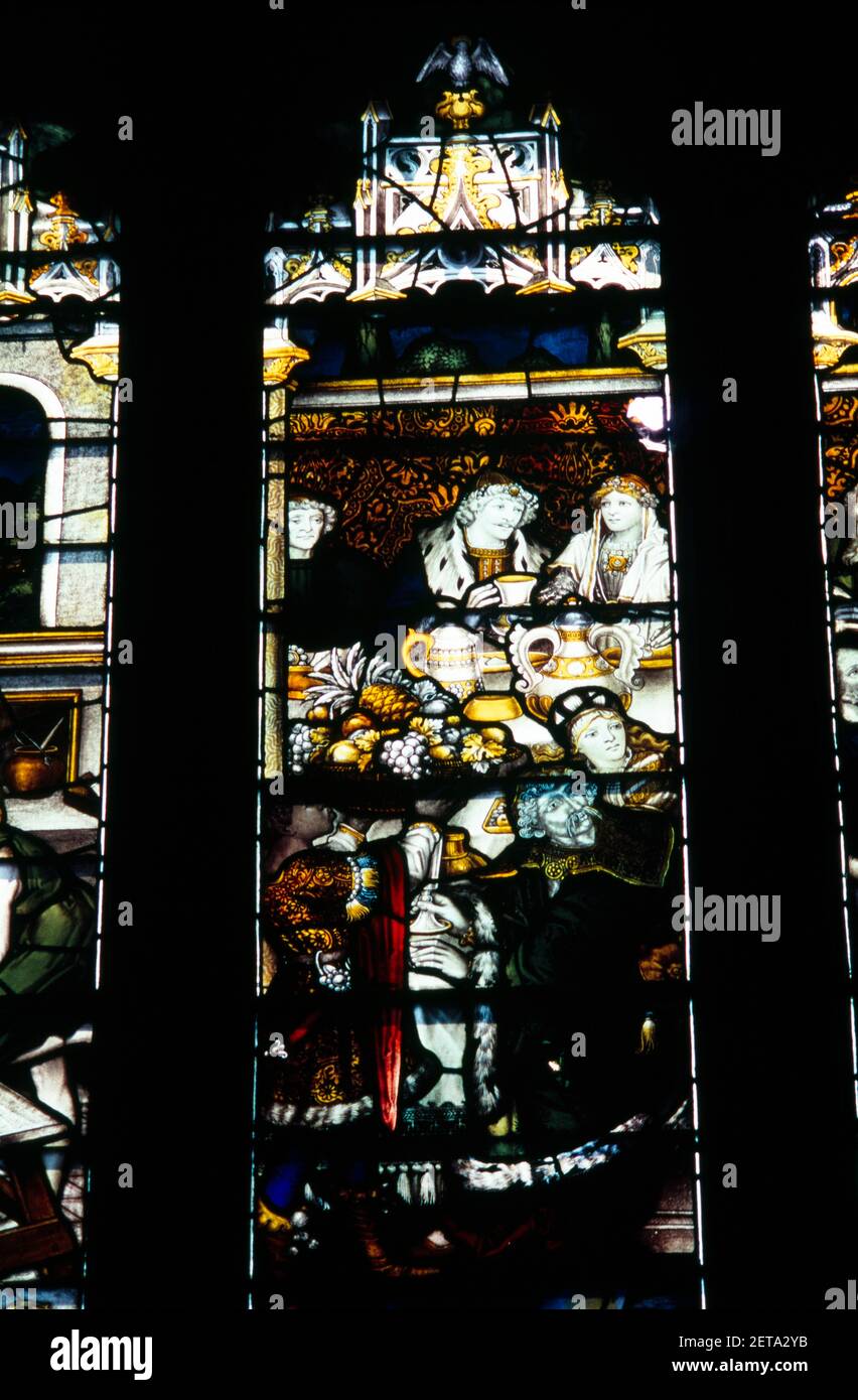 Stained Glass Windows Winchester Cathedral High Resolution Stock ...