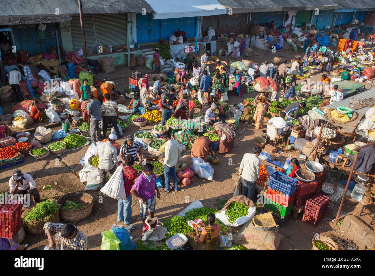 Vegetable market in Secunderabad Stock Photo