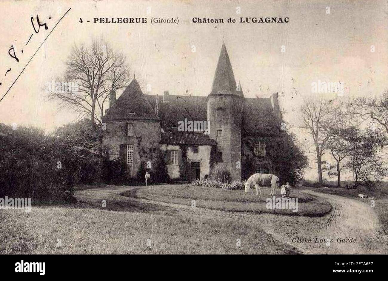 Pellegrue - château Lugagnac 2. Stock Photo