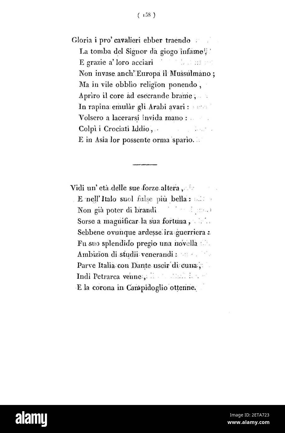 Pellico - Poesie inedite 159. Stock Photo