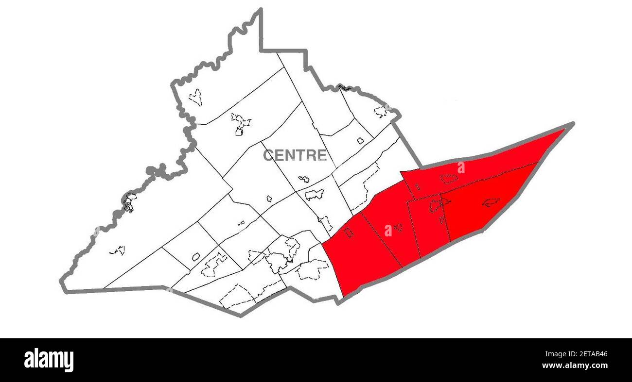 Penns Valley Political Map Stock Photo Alamy