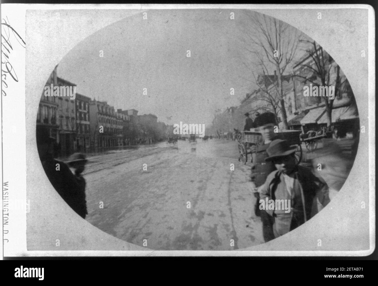 Pennsylvania Ave. (Washington, D.C.) looking towards the Treasury Dept. Rising of the waters