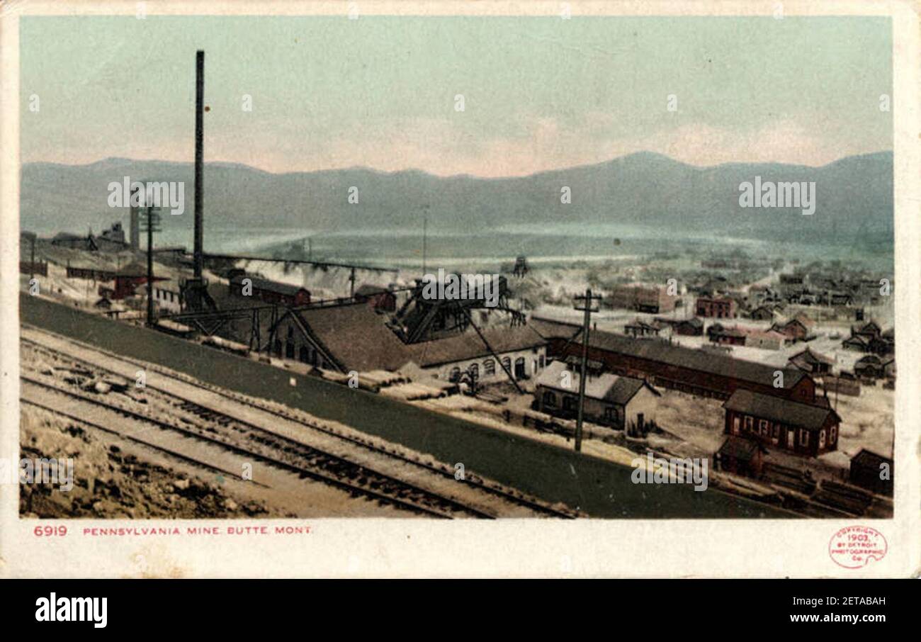 Pennsylvania Mine, Butte, Mont Stock Photo Alamy
