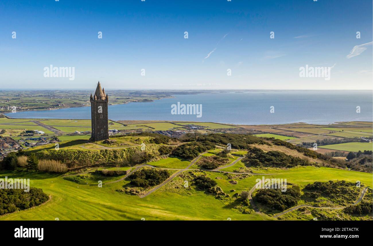Scrabo Tower near Newtownards in Northern Ireland Stock Photo