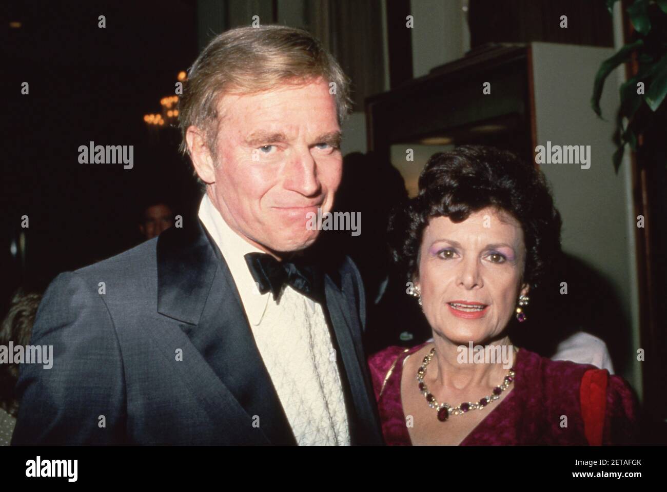 Charlton Heston and wife Lydia March 1982 Credit: Ralph Dominguez ...