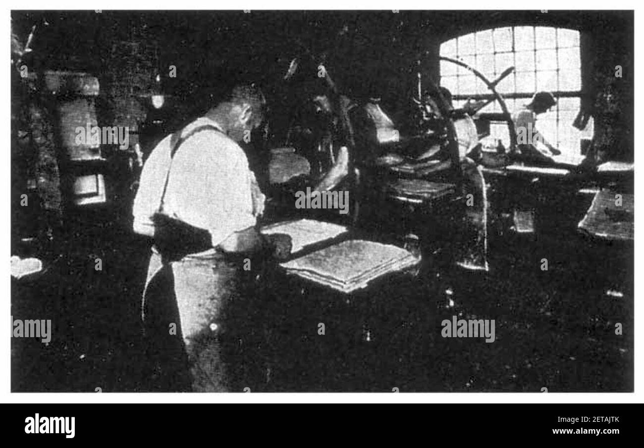 Perkins Bacon & Co Printers London interior Stock Photo Alamy