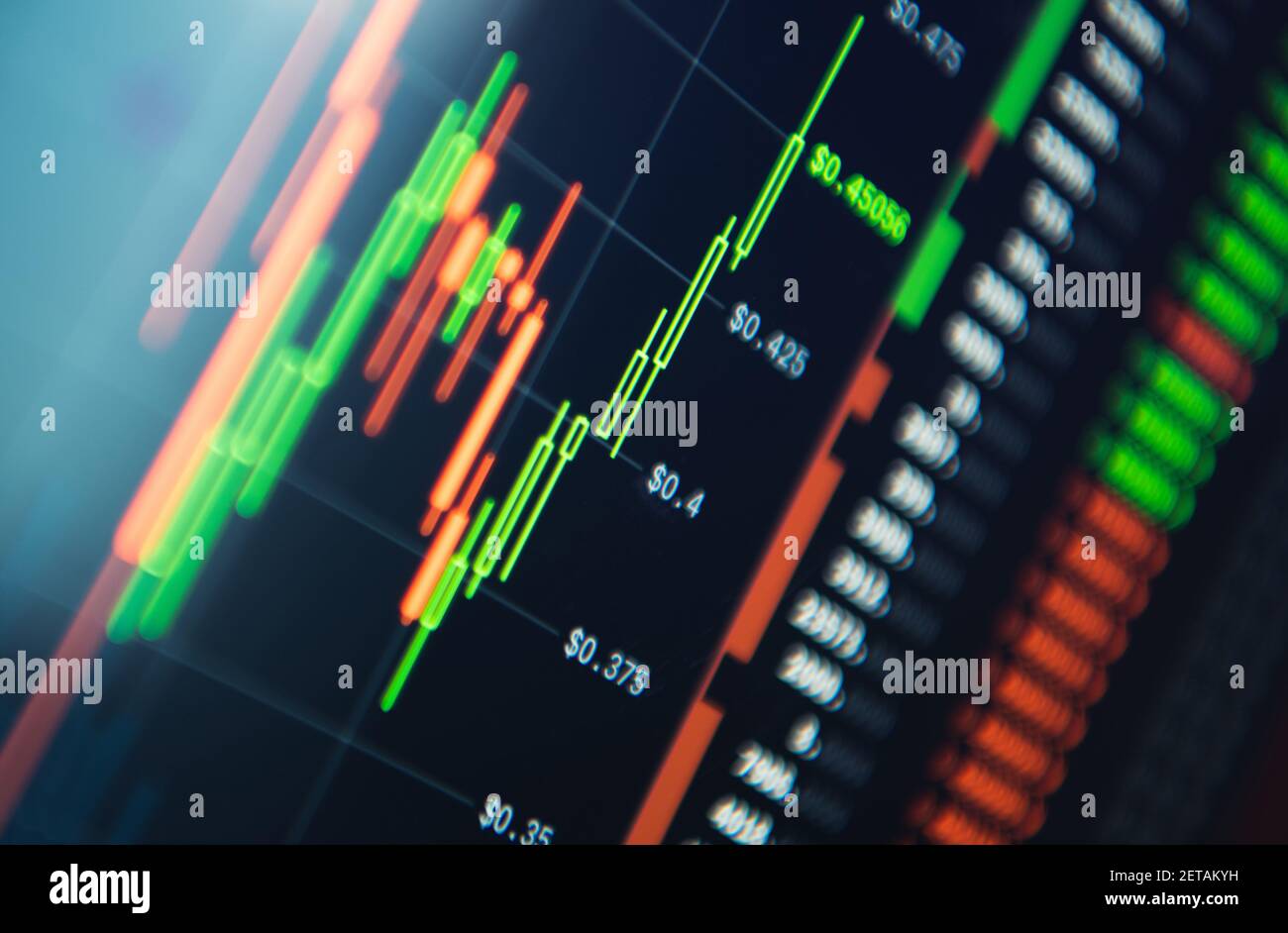 Cryptocurrency Online Marketplace Platform Trading Theme. Charts and Data  on the Screen. Conceptual Photo. Modern Decentralized Finance Stock Photo -  Alamy