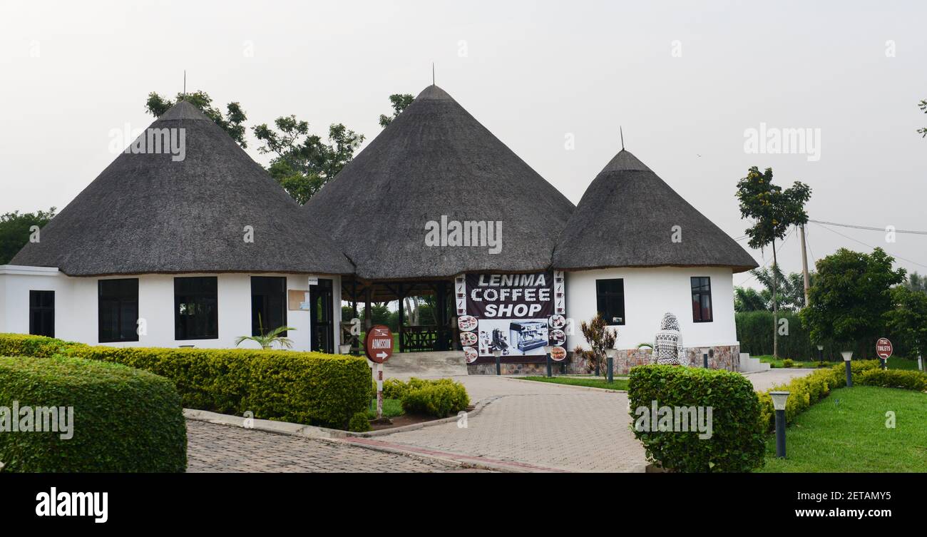 The Lenima coffee shop by the Ethnographic museum in Rwanda. Stock Photo