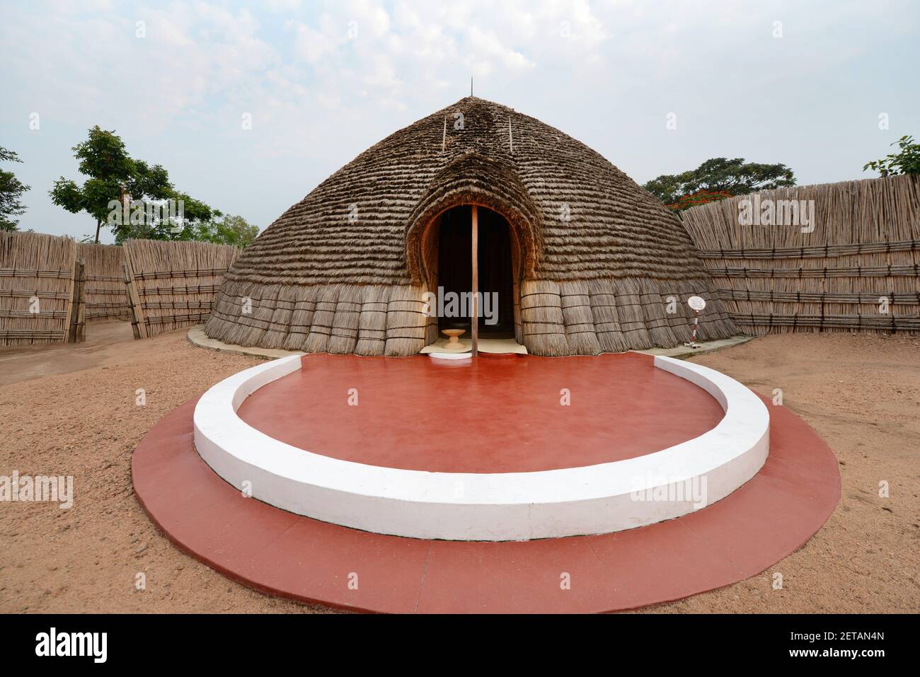 Traditional royal Rwandan hut at the ethnographic museum in Huye, Rwanda. Stock Photo