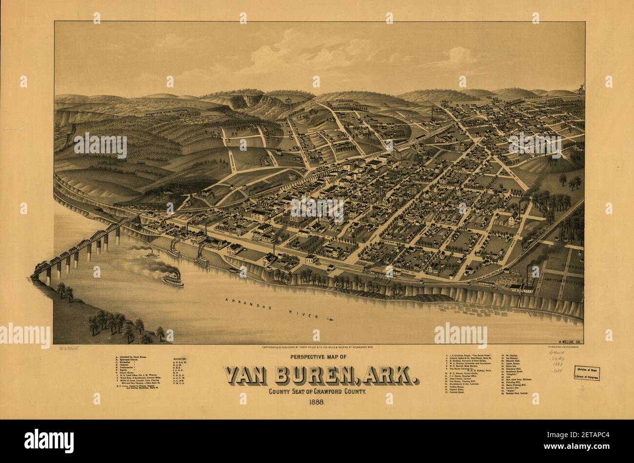 Van buren map hi-res stock photography and images - Alamy