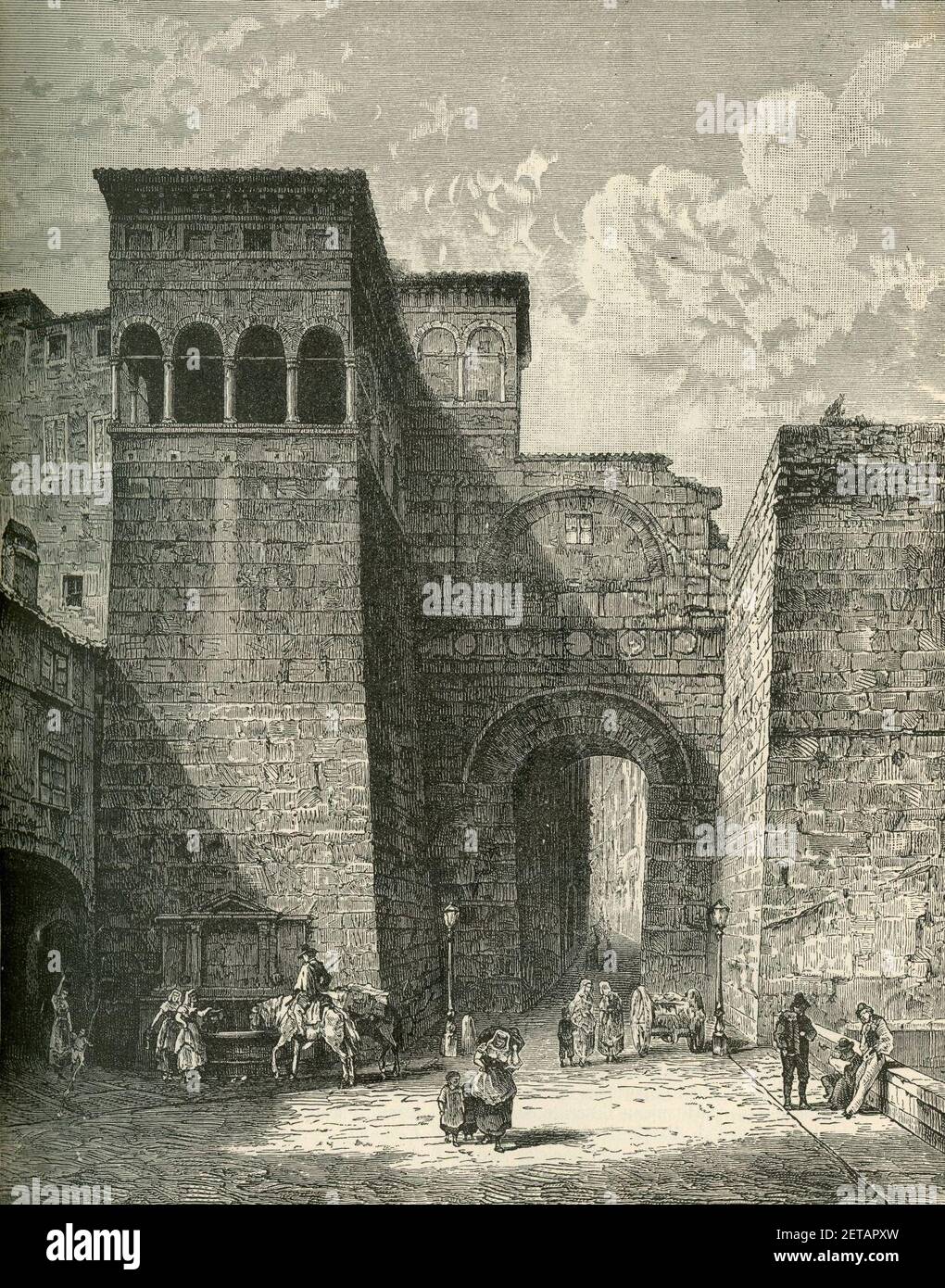 Perugia Porta Urbica etrusca o Arco di Augusto Stock Photo - Alamy