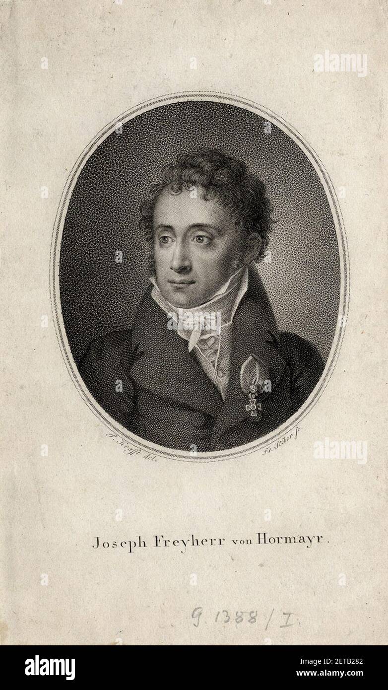 Peter Krafft Porträt Joseph Freyherr von Hormayr c1820 ubs G 1388 I. Stock Photo