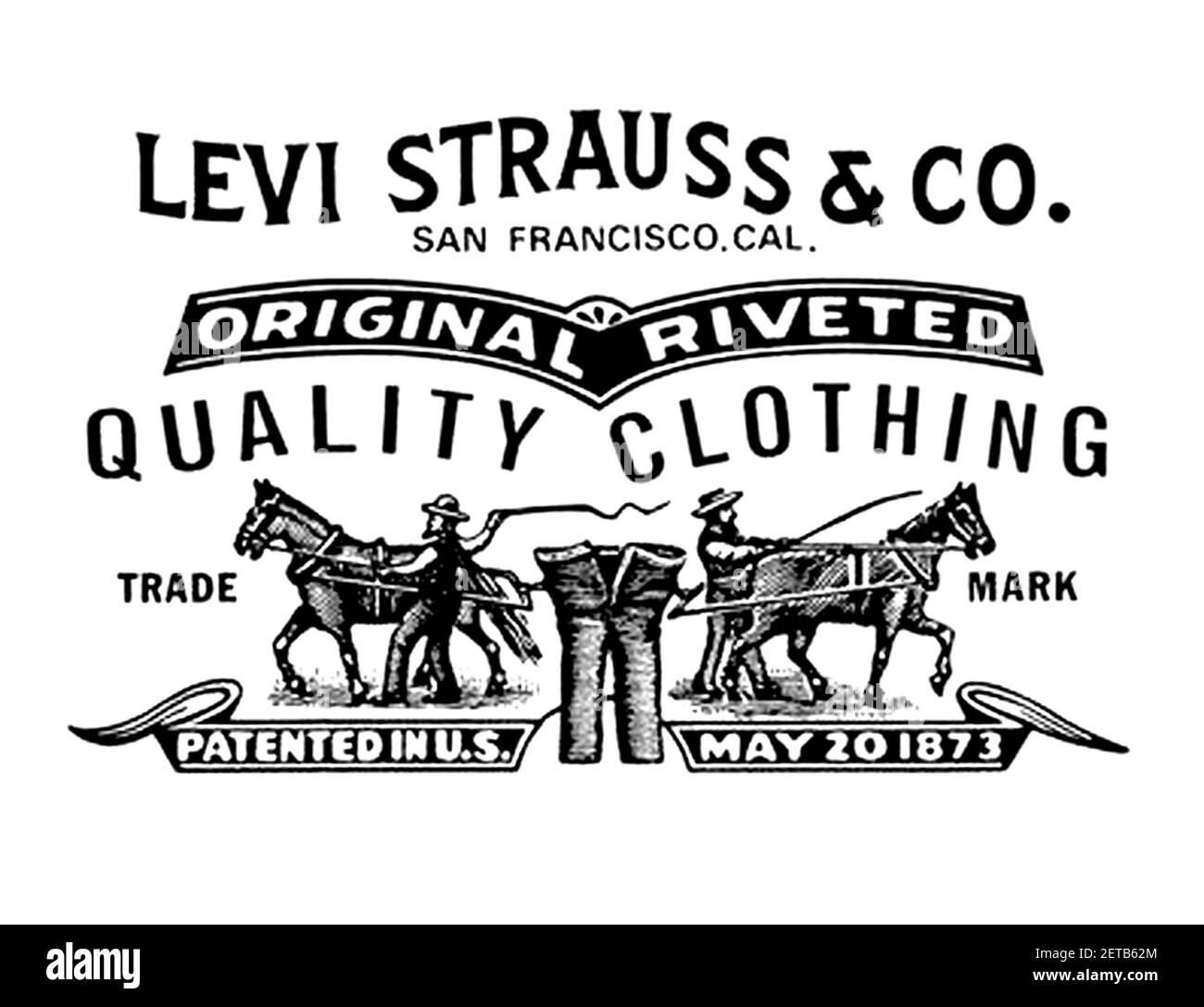 1900 c, USA : The USA german-born industrial BLUE JEANS denim creator LEVI  STRAUSS ( Löb Strauß , 1829 - 1902 ), businessman of Levi Strauss & Co. .  LOGO used on