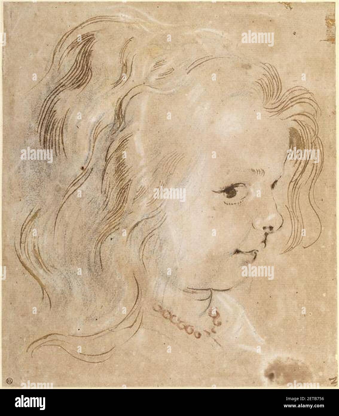 Peter Paul Rubens - Head of a child in profile Stock Photo - Alamy