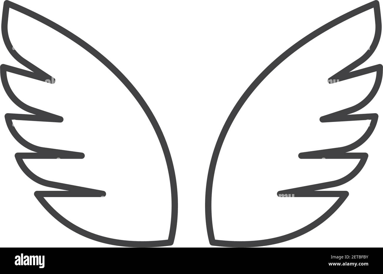 Wings frame vector vectors Black and White Stock Photos & Images - Alamy