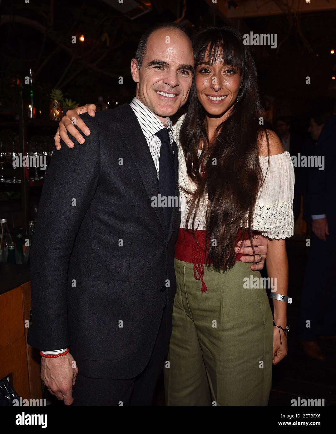 LOS ANGELES, CA - JANUARY 9: (L-R) Michael Kelly and Oona Chaplin attend  the red carpet premiere event for FX's "Taboo" at the DGA Theater on  January 9, 2017 in Los Angeles,