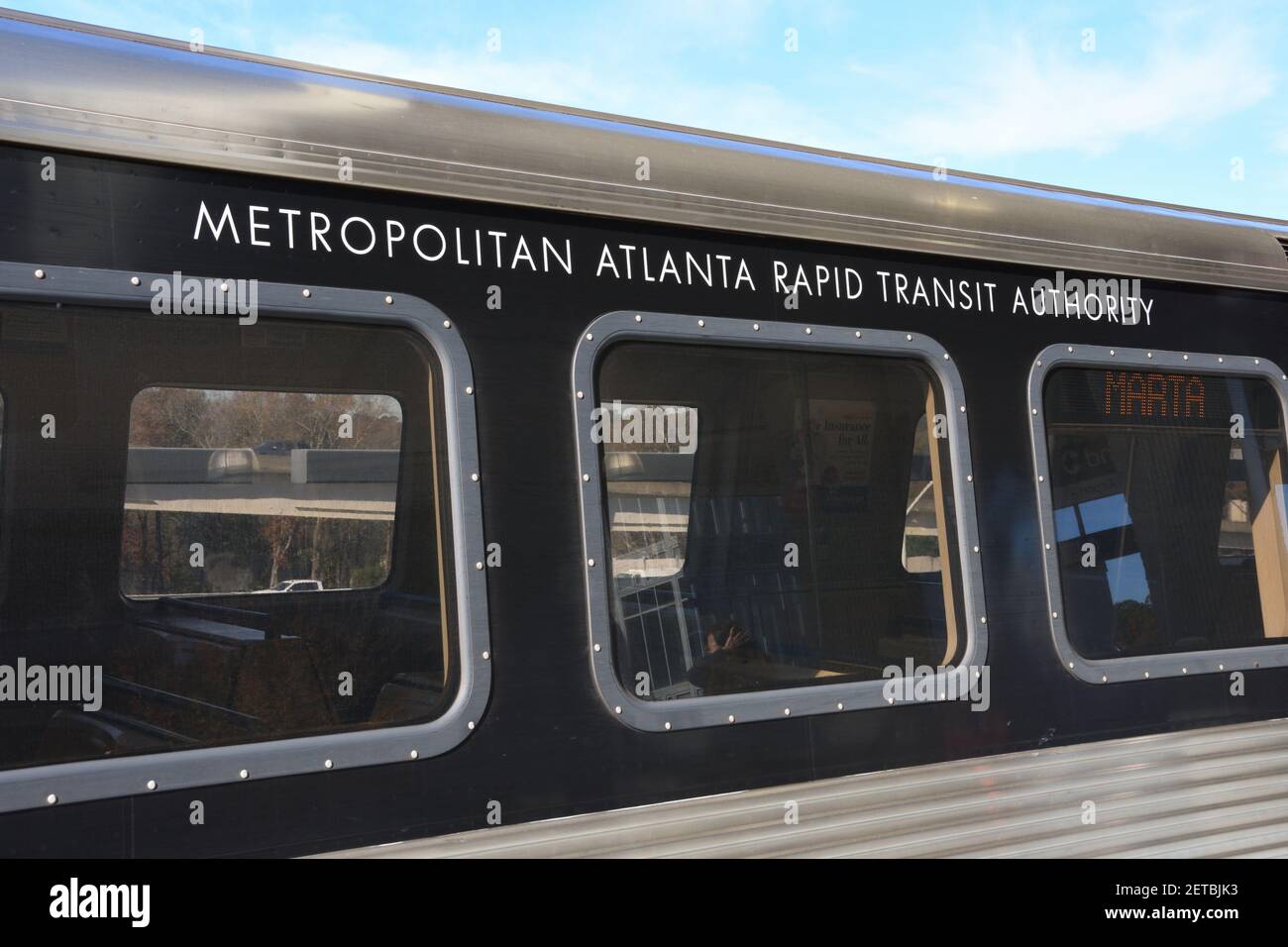 Marta train (Metropolitan Atlanta Rapid Transit Authority) in Atlanta, Georgia, USA Stock Photo