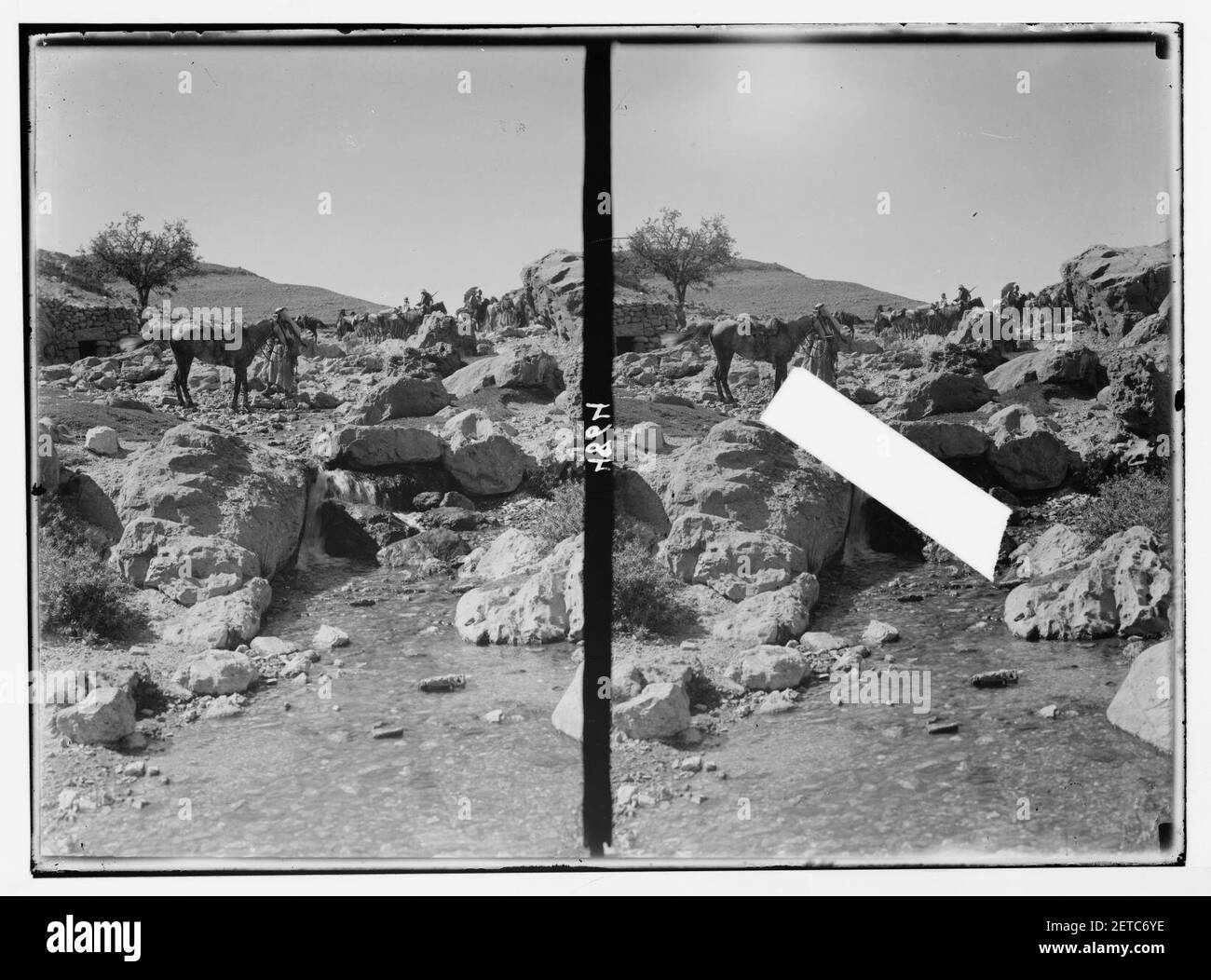 Moses Spring Petra (Wadi Musa). Ain Mus. Spring of Moses, near Eldji on road from Ma ...