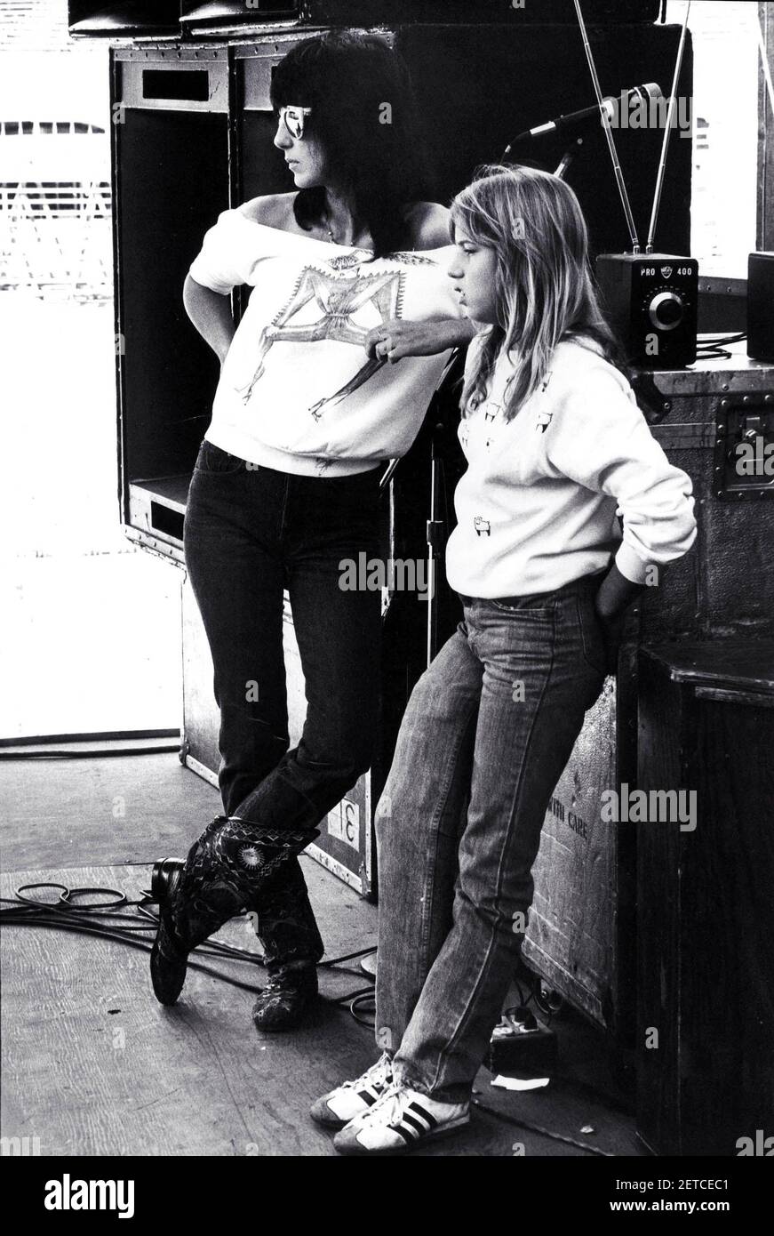 Cher & Chastity Bono, 1980s Photo by Adam Scull-PHOTOlink.net Stock Photo