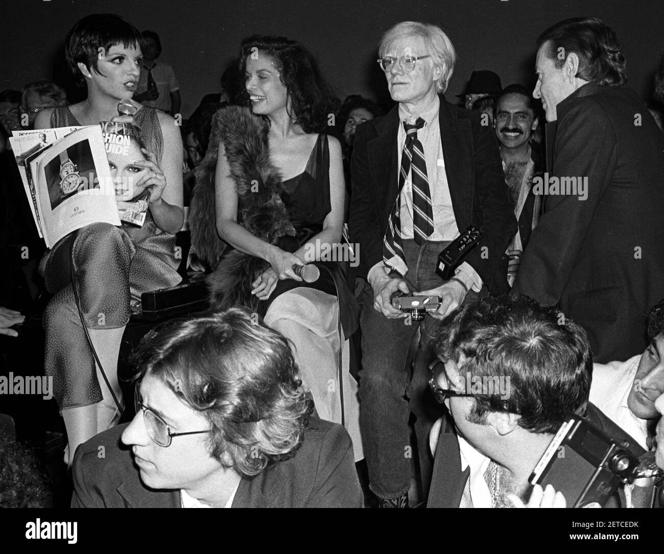 Liza Minnelli, Bianca Jagger, Andy Warhol, Halston Polaroid Night at Studio  54 Photo by Adam Scull-PHOTOlink.net Stock Photo - Alamy