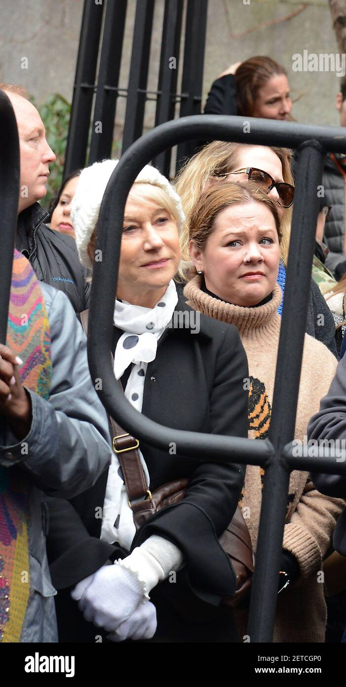 Dame Helen Mirren and Melissa McCarthy attend the Women's March on New York City on January 21, 2017 in New York City, New York, USA. *** Please Use Credit from Credit Field *** Stock Photo