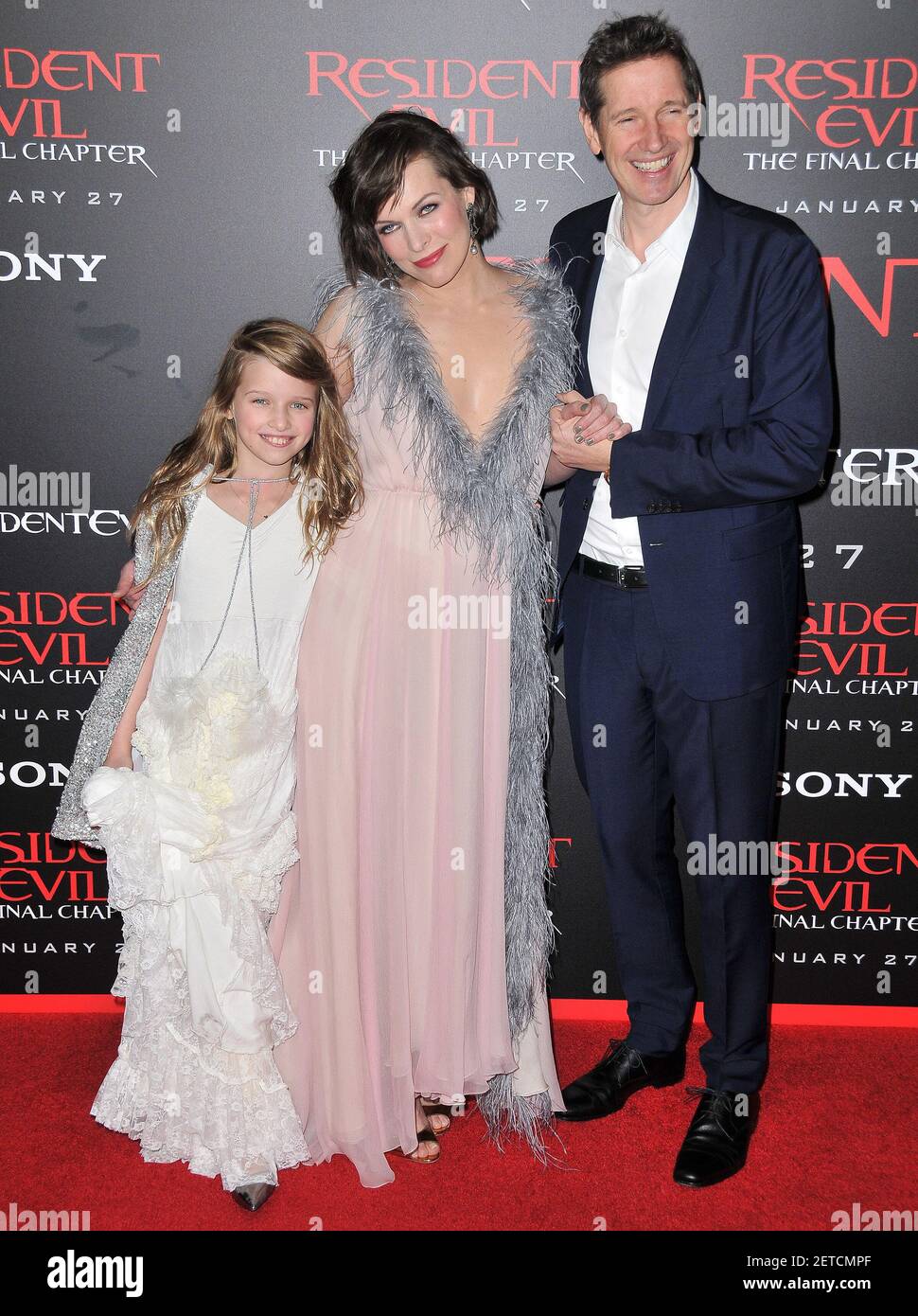 Milla Jovovich arrives at the world premiere of Resident Evil: The Final  Chapter at Regal L.A. Live on Monday, Jan. 23, 2017, in Los Angeles.  (Photo by Rich Fury/Invision/AP Stock Photo 